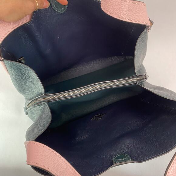 Coach Hadley Hobo in Colorblock Pine Green and Aurora Multi - Picture 6 of 10